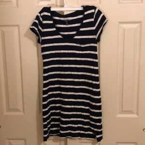 GAP blue and white striped tshirt dress.